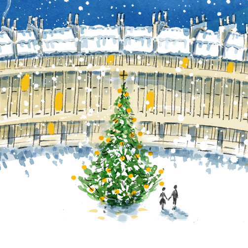 Royal Crescent Bath Snow 2017